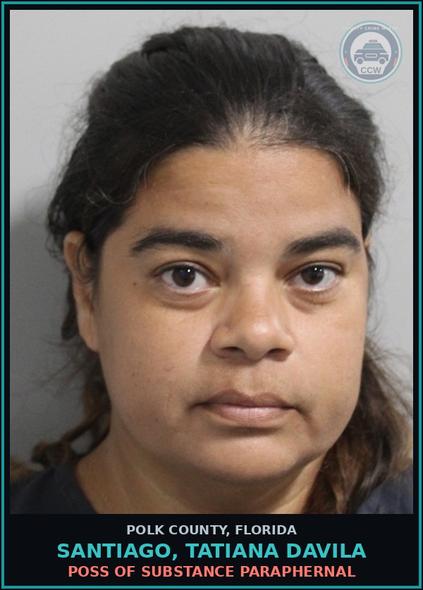 Booking mugshot of SANTIAGO, TATIANA DAVILA in Polk County