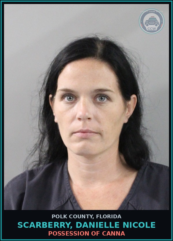 Booking mugshot of SCARBERRY, DANIELLE NICOLE in Polk County