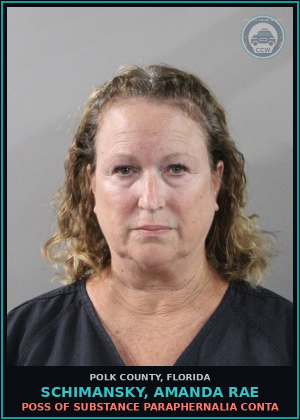 Booking mugshot of SCHIMANSKY, AMANDA RAE in Polk County