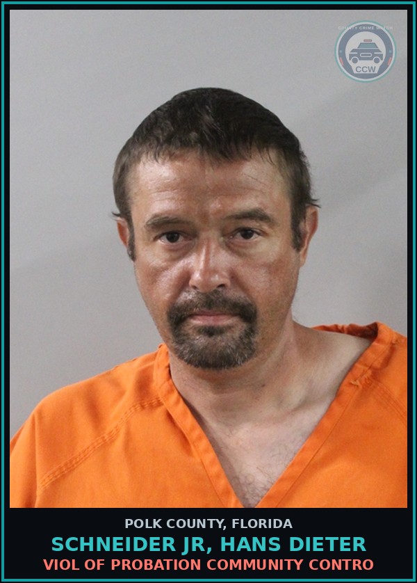 Booking mugshot of SCHNEIDER JR, HANS DIETER in Polk County