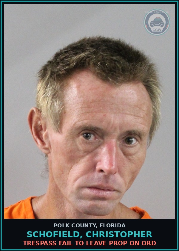 Booking mugshot of SCHOFIELD, CHRISTOPHER in Polk County