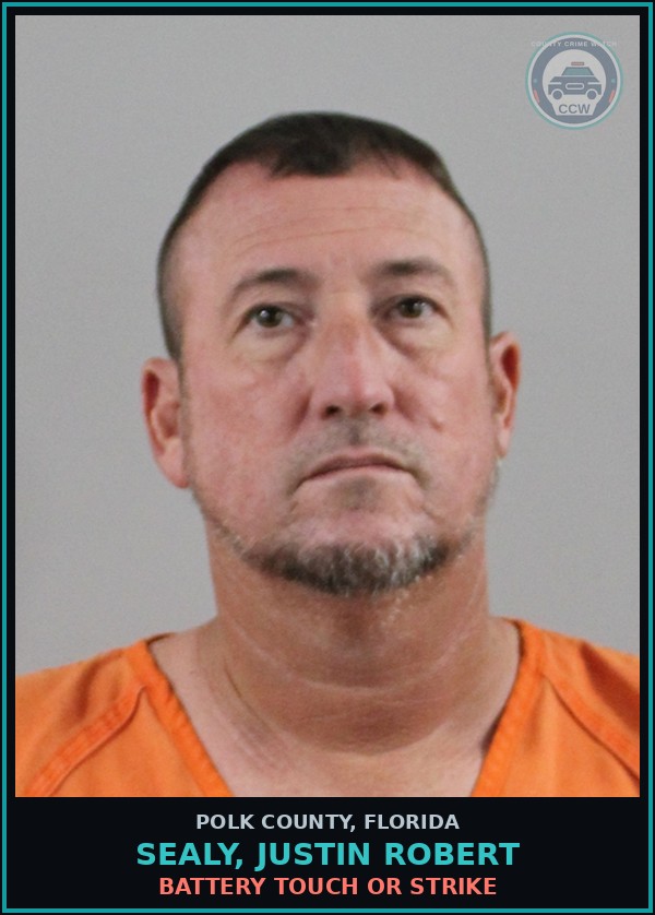 Booking mugshot of SEALY, JUSTIN ROBERT in Polk County