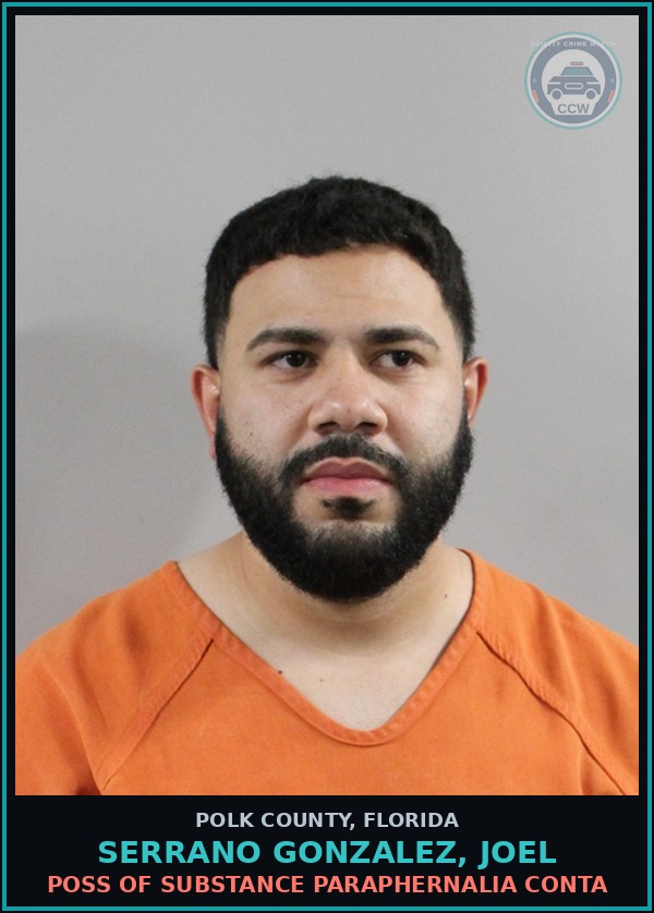 Booking mugshot of SERRANO GONZALEZ, JOEL in Polk County