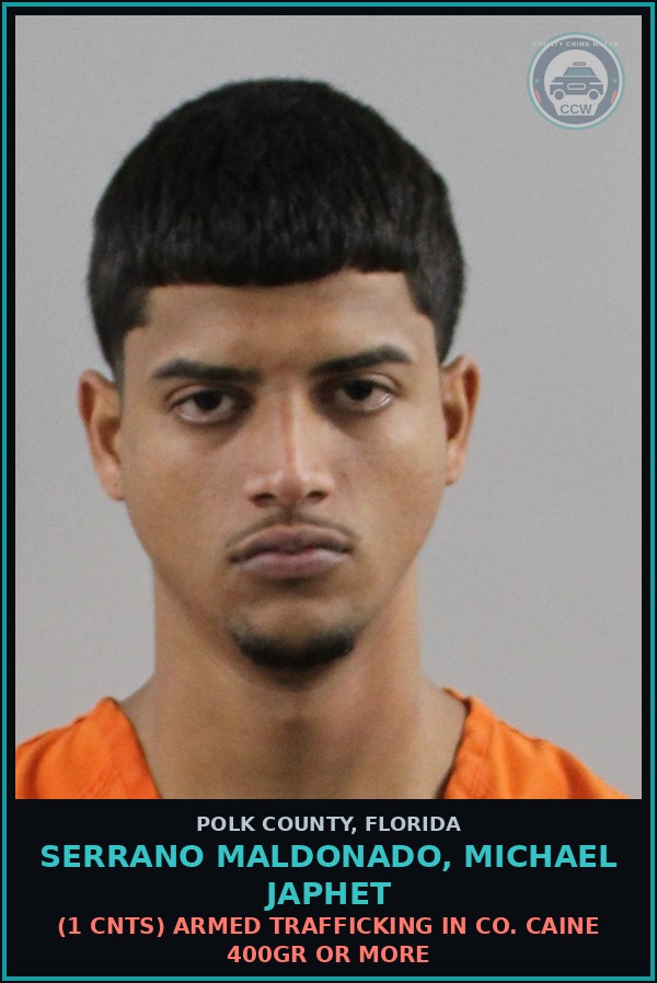 Booking mugshot of SERRANO MALDONADO, MICHAEL JAPHET in Polk County