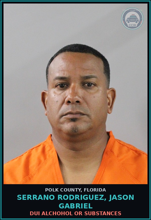 Booking mugshot of SERRANO RODRIGUEZ, JASON GABRIEL in Polk County