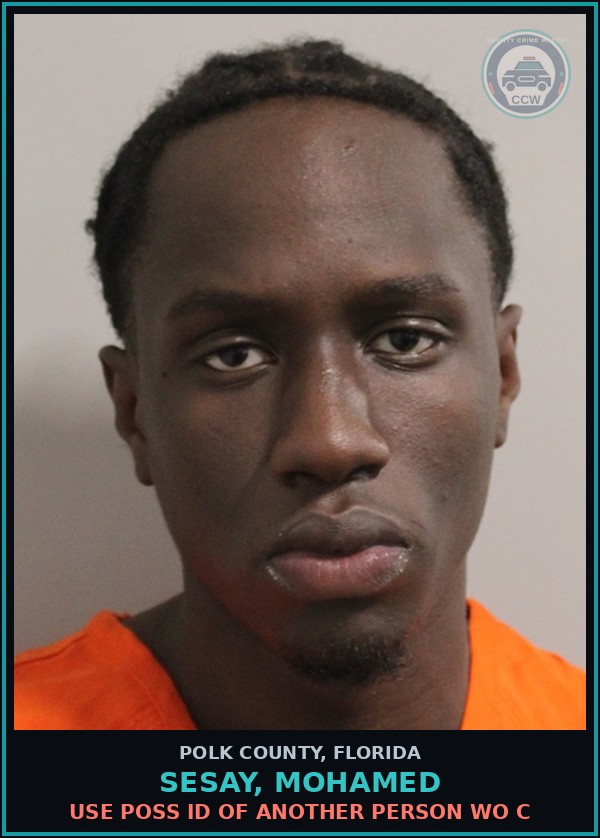 Booking mugshot of SESAY, MOHAMED in Polk County