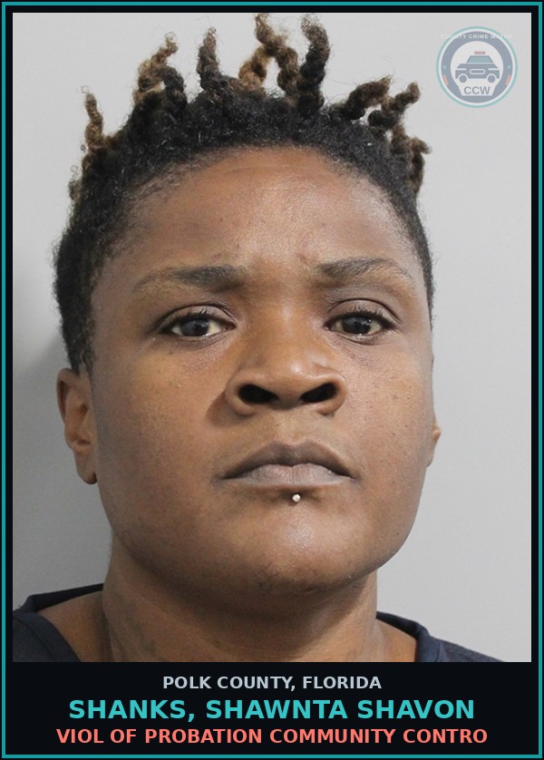 Booking mugshot of SHANKS, SHAWNTA SHAVON in Polk County