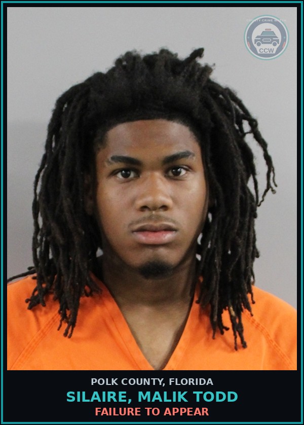 Booking mugshot of SILAIRE, MALIK TODD in Polk County