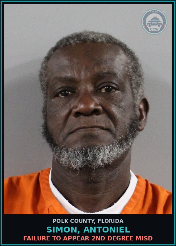 Booking mugshot of SIMON, ANTONIEL in Polk County