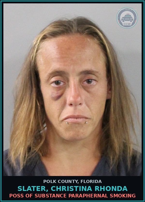 Booking mugshot of SLATER, CHRISTINA RHONDA in Polk County