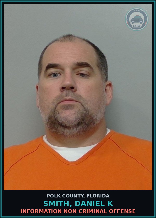 Booking mugshot of SMITH, DANIEL K in Polk County