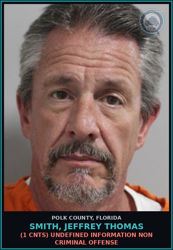 Booking mugshot of SMITH, JEFFREY THOMAS in Polk County