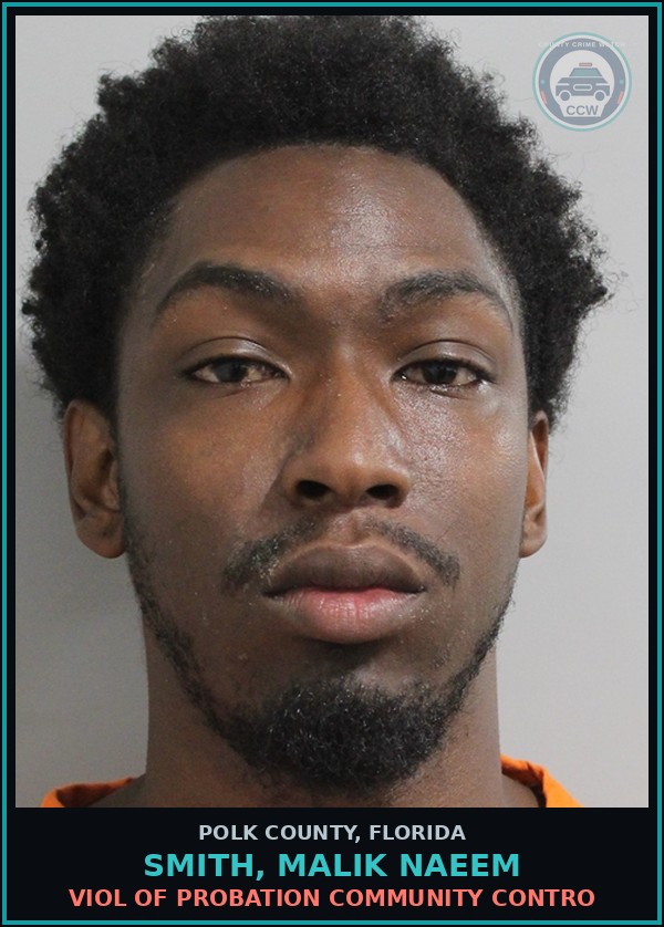 Booking mugshot of SMITH, MALIK NAEEM in Polk County