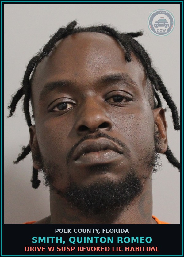 Booking mugshot of SMITH, QUINTON ROMEO in Polk County