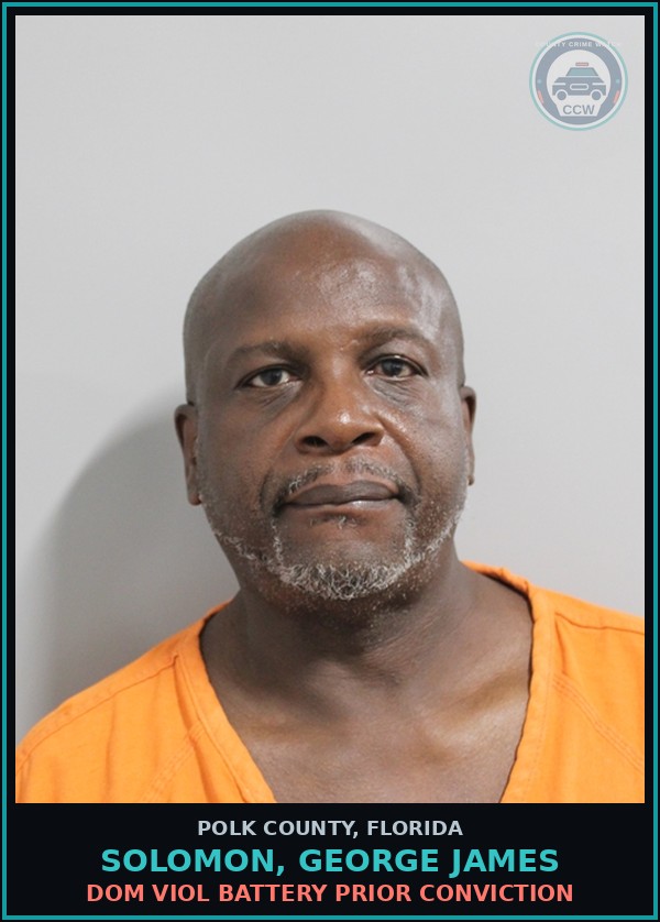 Booking mugshot of SOLOMON, GEORGE JAMES in Polk County