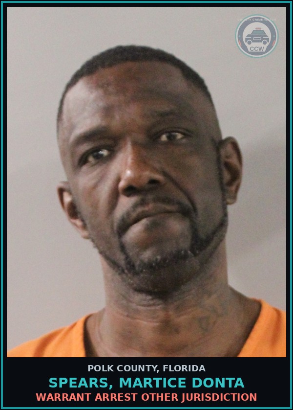 Booking mugshot of SPEARS, MARTICE DONTA in Polk County