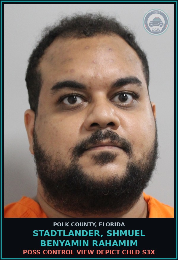 Booking mugshot of STADTLANDER, SHMUEL BENYAMIN RAHAMIM in Polk County