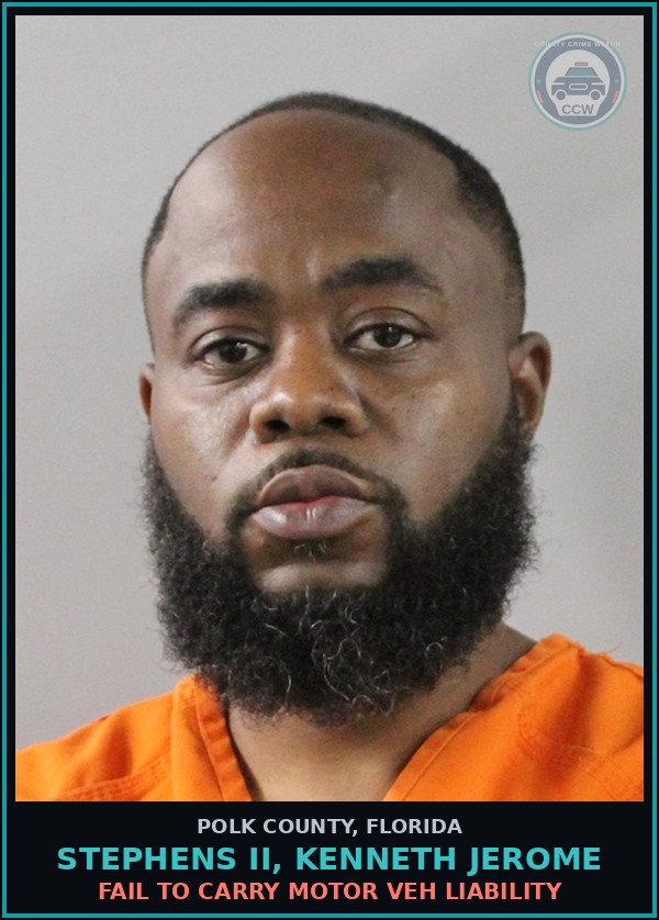 Booking mugshot of STEPHENS II, KENNETH JEROME in Polk County
