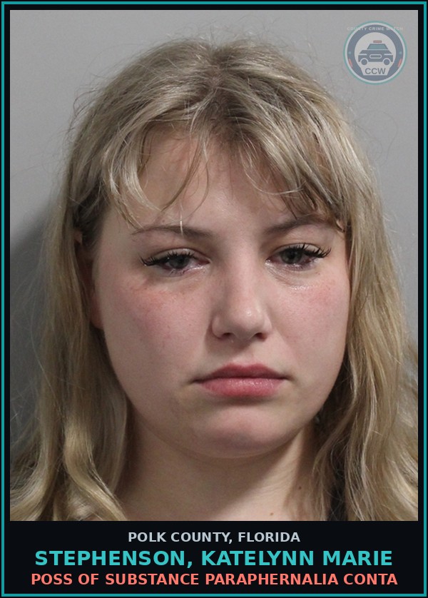Booking mugshot of STEPHENSON, KATELYNN MARIE in Polk County