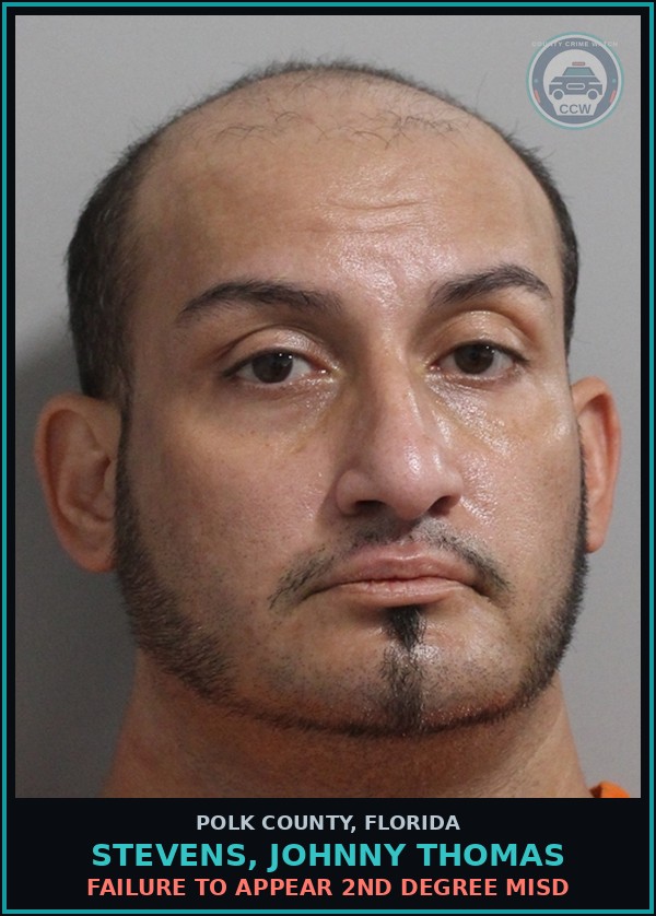 Booking mugshot of STEVENS, JOHNNY THOMAS in Polk County