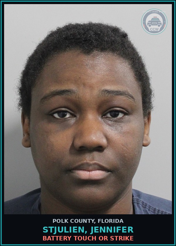 Booking mugshot of STJULIEN, JENNIFER in Polk County