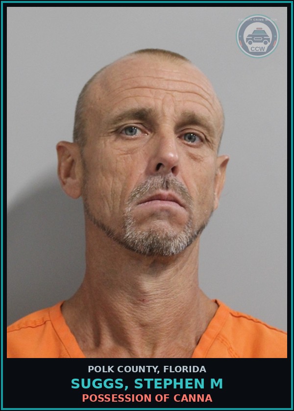 Booking mugshot of SUGGS, STEPHEN M in Polk County