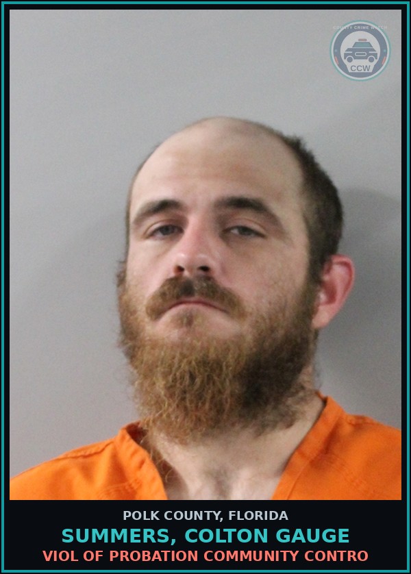 Booking mugshot of SUMMERS, COLTON GAUGE in Polk County