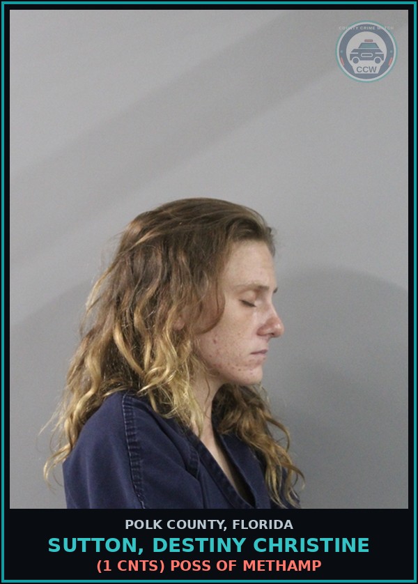 Booking mugshot of SUTTON, DESTINY CHRISTINE in Polk County