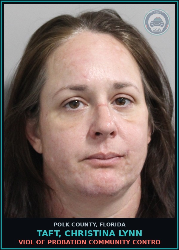 Booking mugshot of TAFT, CHRISTINA LYNN in Polk County