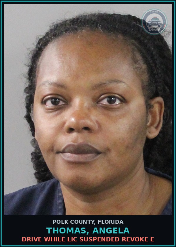 Booking mugshot of THOMAS, ANGELA in Polk County