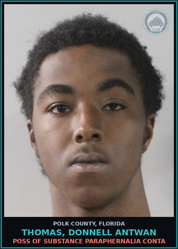 Booking mugshot of THOMAS, DONNELL ANTWAN in Polk County