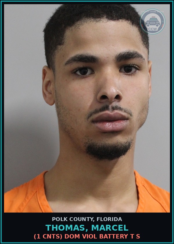 Booking mugshot of THOMAS, MARCEL in Polk County
