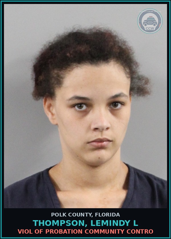 Booking mugshot of THOMPSON, LEMINDY L in Polk County