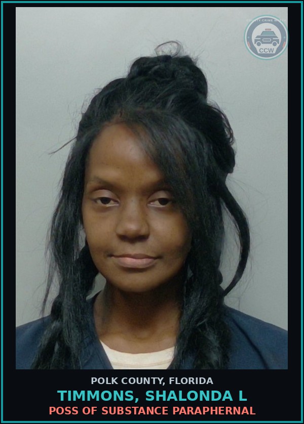 Booking mugshot of TIMMONS, SHALONDA L in Polk County