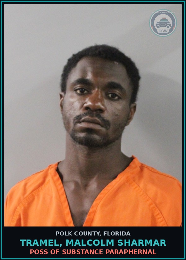 Booking mugshot of TRAMEL, MALCOLM SHARMAR in Polk County