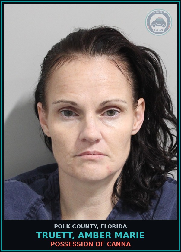 Booking mugshot of TRUETT, AMBER MARIE in Polk County