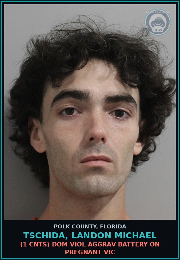 Booking mugshot of TSCHIDA, LANDON MICHAEL in Polk County