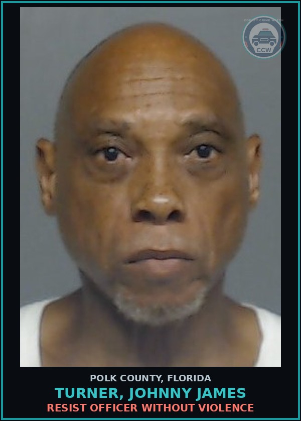 Booking mugshot of TURNER, JOHNNY JAMES in Polk County