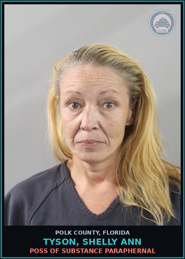 Booking mugshot of TYSON, SHELLY ANN in Polk County