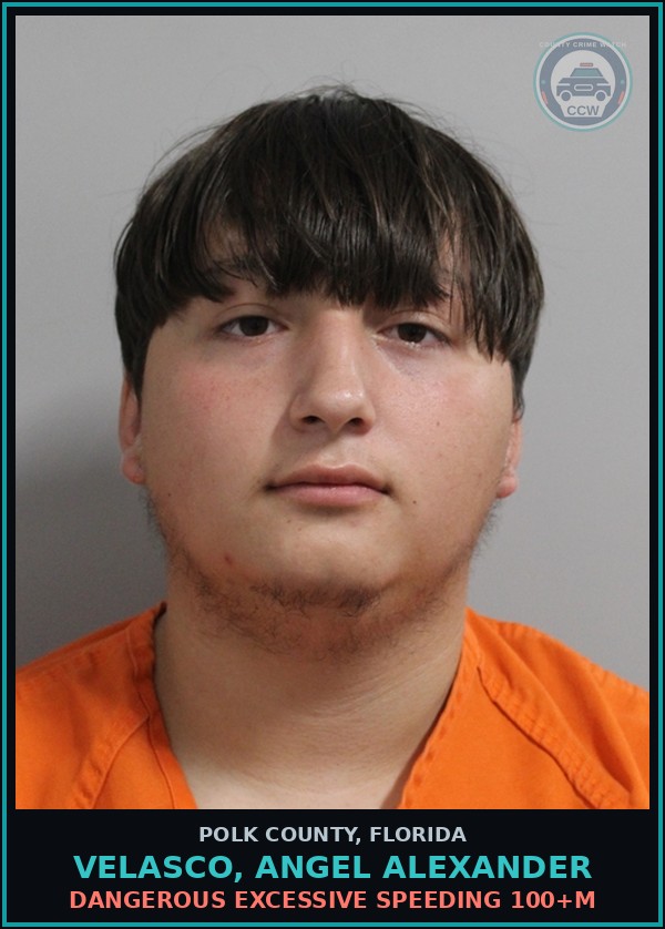 Booking mugshot of VELASCO, ANGEL ALEXANDER in Polk County