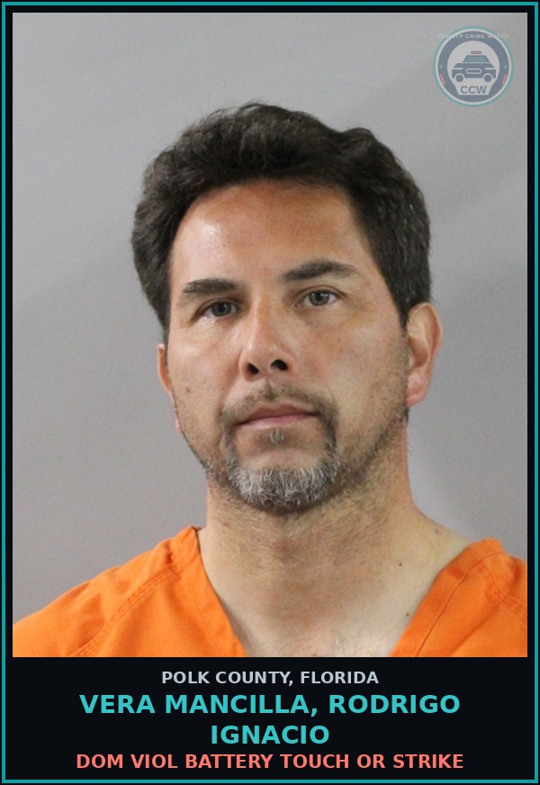 Booking mugshot of VERA MANCILLA, RODRIGO IGNACIO in Polk County