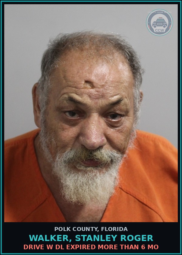 Booking mugshot of WALKER, STANLEY ROGER in Polk County