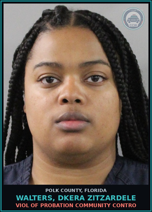 Booking mugshot of WALTERS, DKERA ZITZARDELE in Polk County