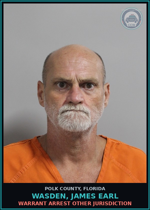 Booking mugshot of WASDEN, JAMES EARL in Polk County