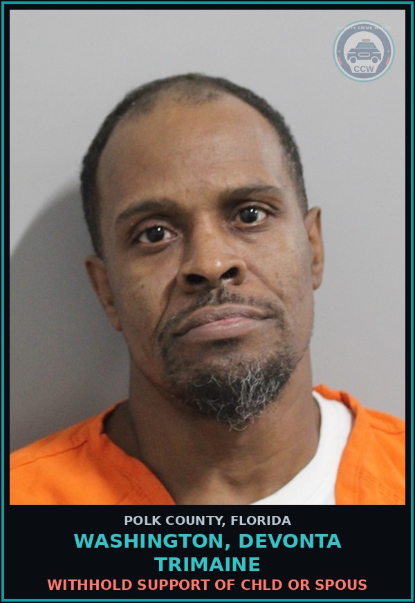 Booking mugshot of WASHINGTON, DEVONTA TRIMAINE in Polk County