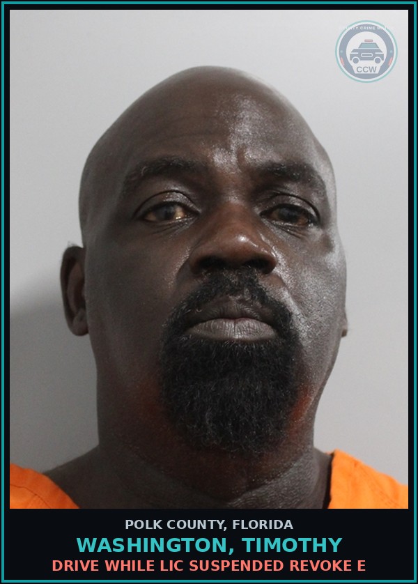 Booking mugshot of WASHINGTON, TIMOTHY in Polk County