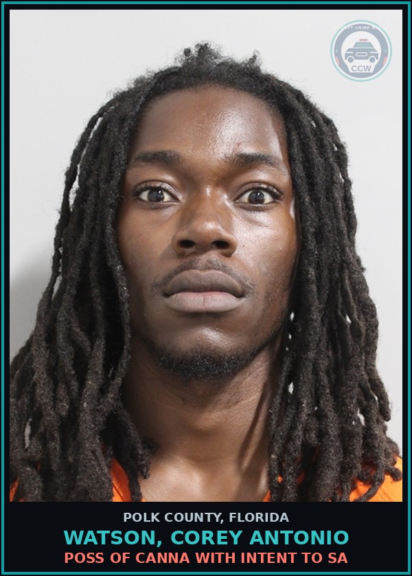 Booking mugshot of WATSON, COREY ANTONIO in Polk County