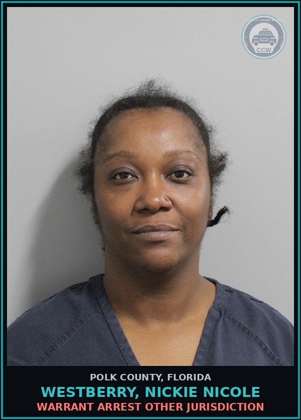 Booking mugshot of WESTBERRY, NICKIE NICOLE in Polk County