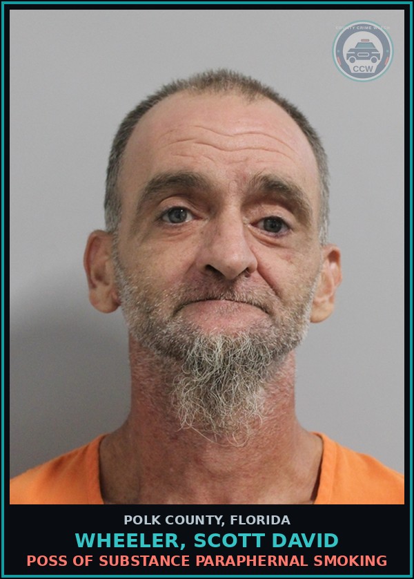 Booking mugshot of WHEELER, SCOTT DAVID in Polk County