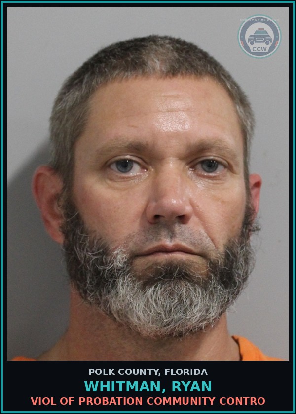 Booking mugshot of WHITMAN, RYAN in Polk County